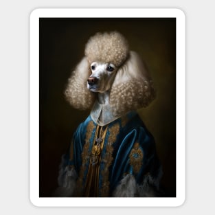 Royal Portrait of a Poodle Sticker